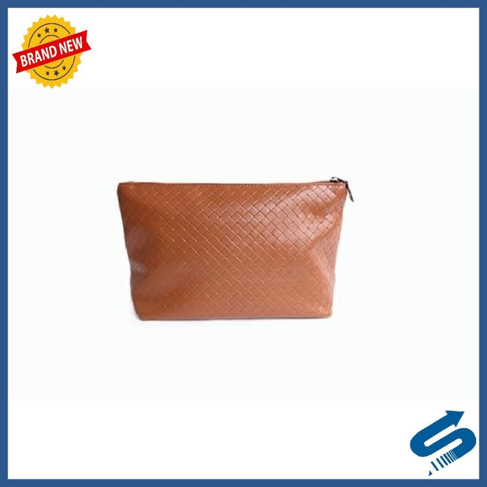 Large Vegan Leather Woven Tote Bag for Women Travel Beach Handbag - Picture 3 of 7